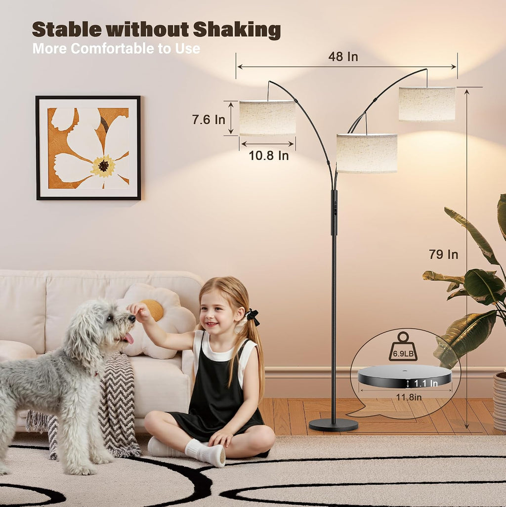 SIBRILLE Upgraded 36W Floor Lamps for Living Room - Super Bright Dimmable Tree Floor Lamp with Remote & Touch Control, Tall Lamp for…