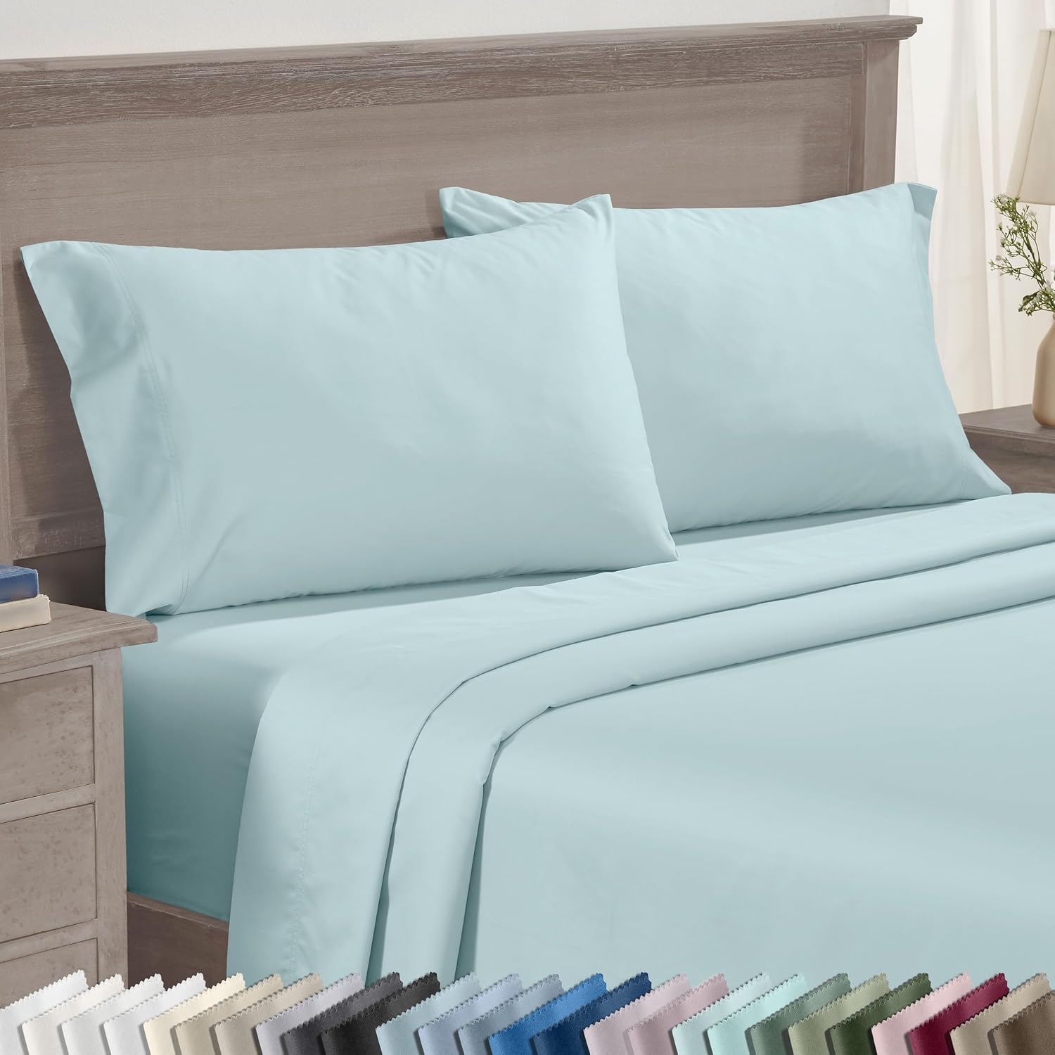 CaliforniaDesignDen CALIFORNIA DESIGN DEN Luxuriously Soft Hotel Quality 600 Thread Count, 100% Cotton Set of 2 Cases, Crisp & Cool Standar…