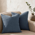 Cocoploceus 18x18 Throw Pillow Covers Set of 2 Boho Decorative Pillow Shams Stone Washed Cotton Pillowcase Waffle Square for Couch Sofa Cha…