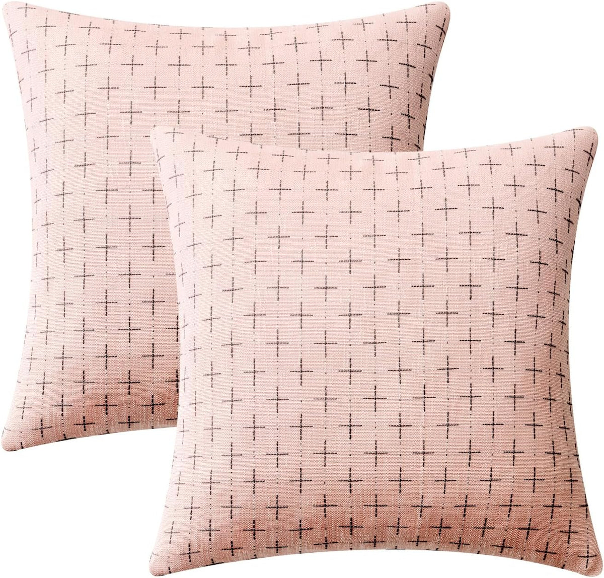 MIULEE Pack of 2 Cute Decorative Burlap Linen Valentine Throw Pillow Covers Farmhouse Pillowcases Modern Rustic Woven Textured Cushion…