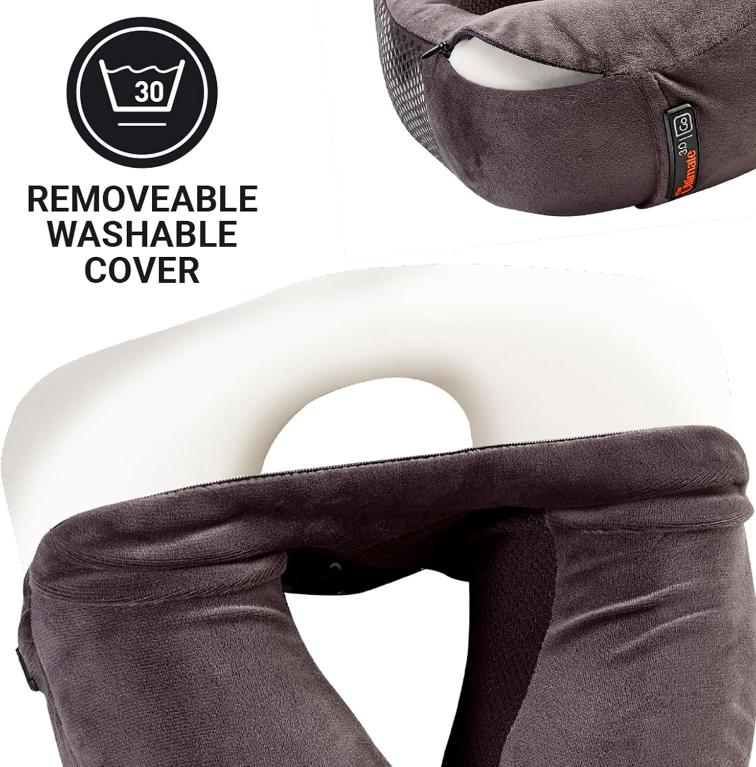 Ultimate 3.0 Travel Pillow, Deluxe Memory Foam Neck Pillow for Uninterrupted Rest, Ideal for Everyday Commute, Airplane, Car, and More…
