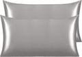 Ntbay 2 Pack Satin King Pillowcases for Hair and Skin, Luxurious and Silky Pillow Cases with Envelope Closure, 20x40 Inches, Grey 2 Pack 40…