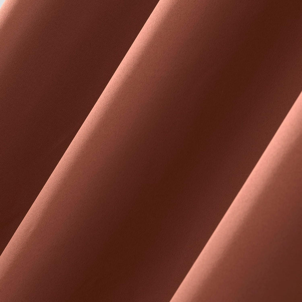 Sun Zero Easton Energy Saving Blackout Grommet Curtain Panel, 40" x 95", Terracotta Orange