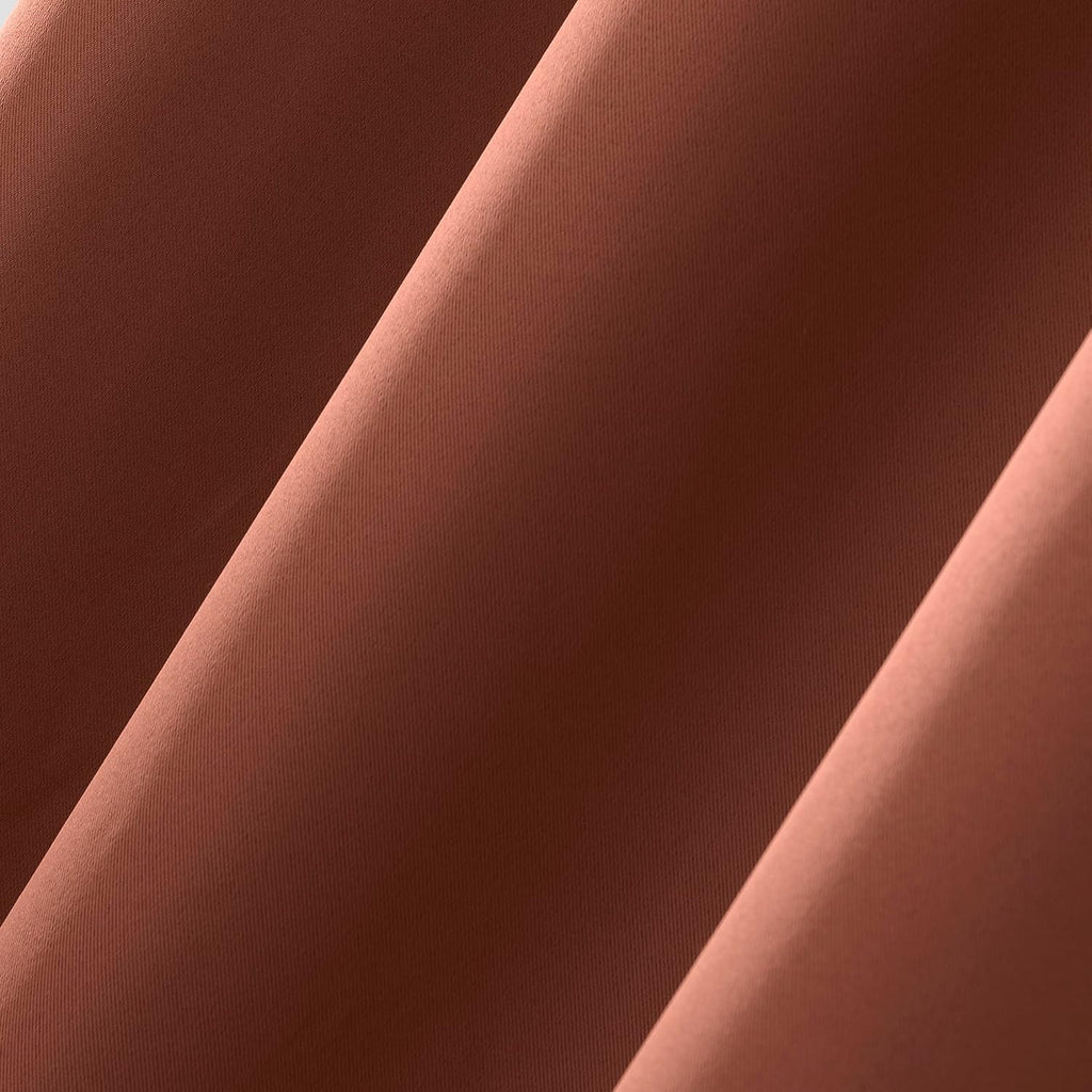 Sun Zero Easton Energy Saving Blackout Grommet Curtain Panel, 40" x 54", Terracotta Orange