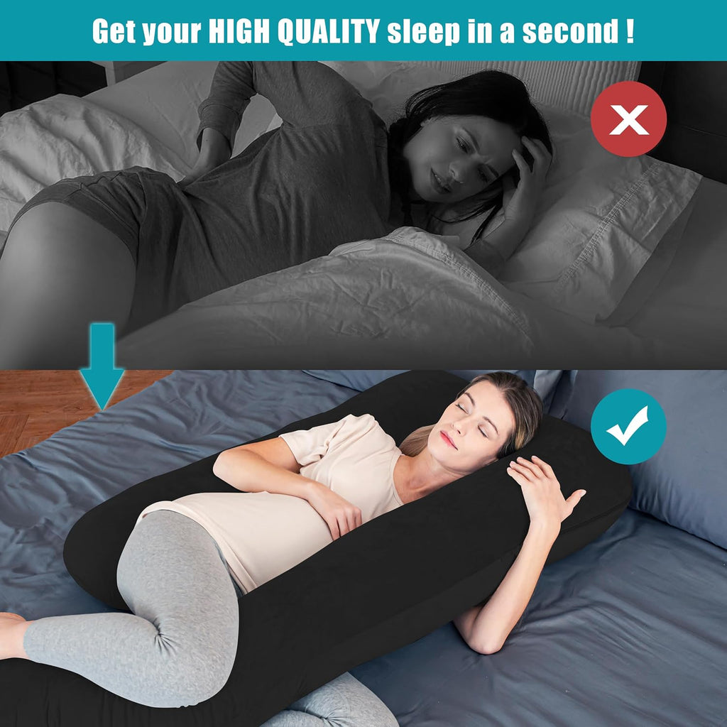 Cute Castle Pregnancy Pillows, Soft U-Shape Maternity Pillow with Removable Cover - Full Body Pillows for Adults Sleeping - Pregnancy…
