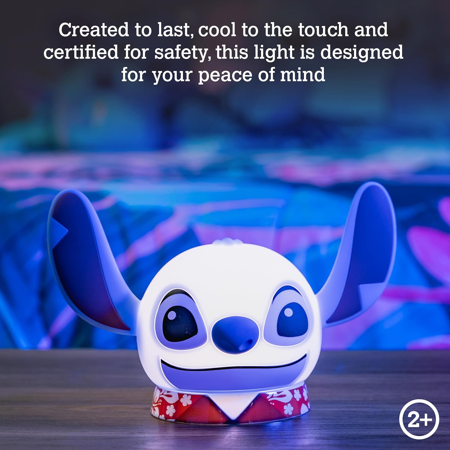 Disney Lilo and Stitch Squish Light, Night Light for Kids, USB Lamp, Battery Operated, Dimmable, Ideal for Bedroom, Playroom, Living…