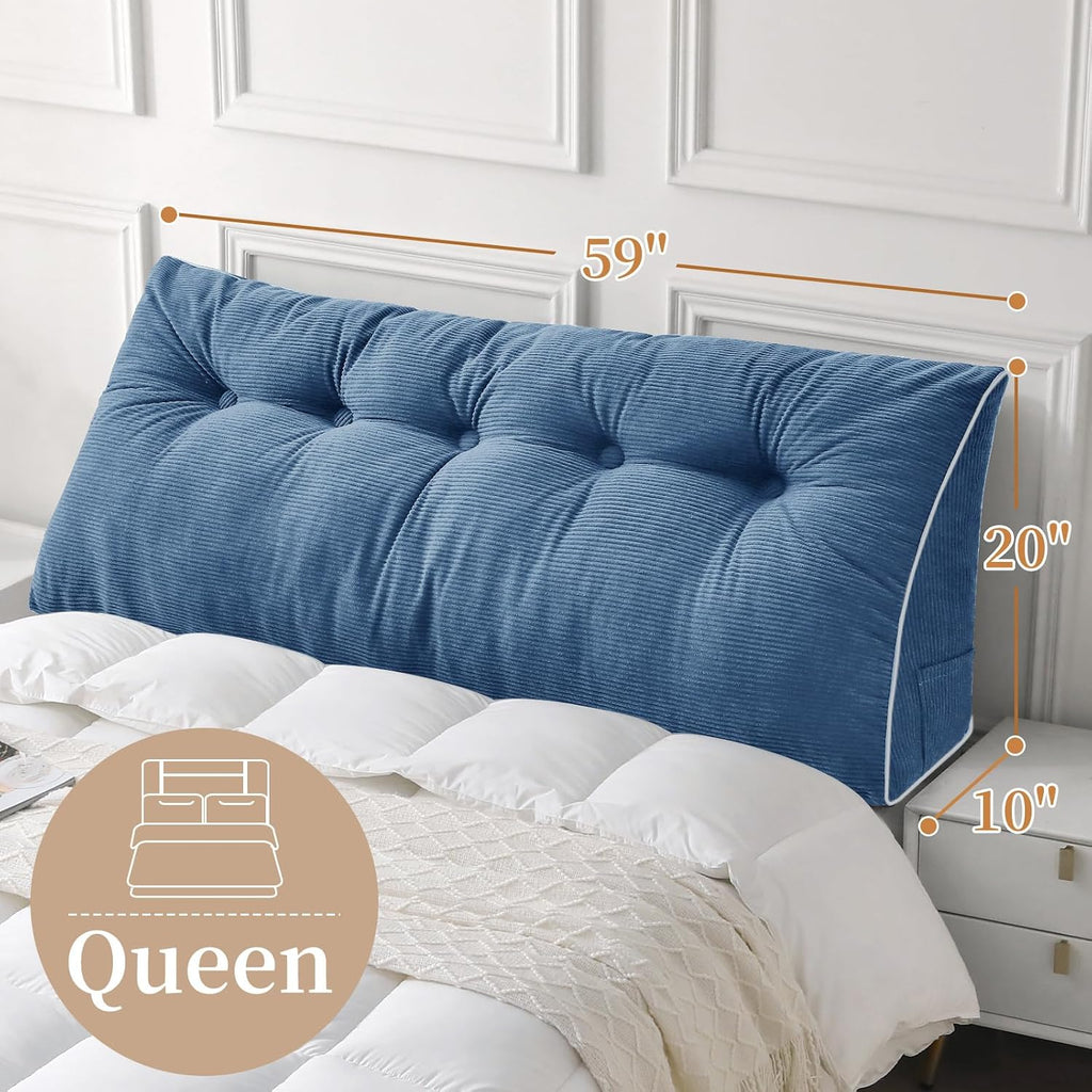 Sasttie Headboard Pillow Queen, Triangular Wedge Pillow Headboard, Wedge Headboard Pillow for Bed Sofa, Daybed Pillows for Sitting up, Read…