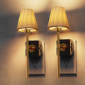 L LOHAS LED Night Lights Plug into Wall, 2 Pack Pleated Fabric Cover Night Light, Dusk to Dawn Sensor Vintage Nightlight, 0-100LM…