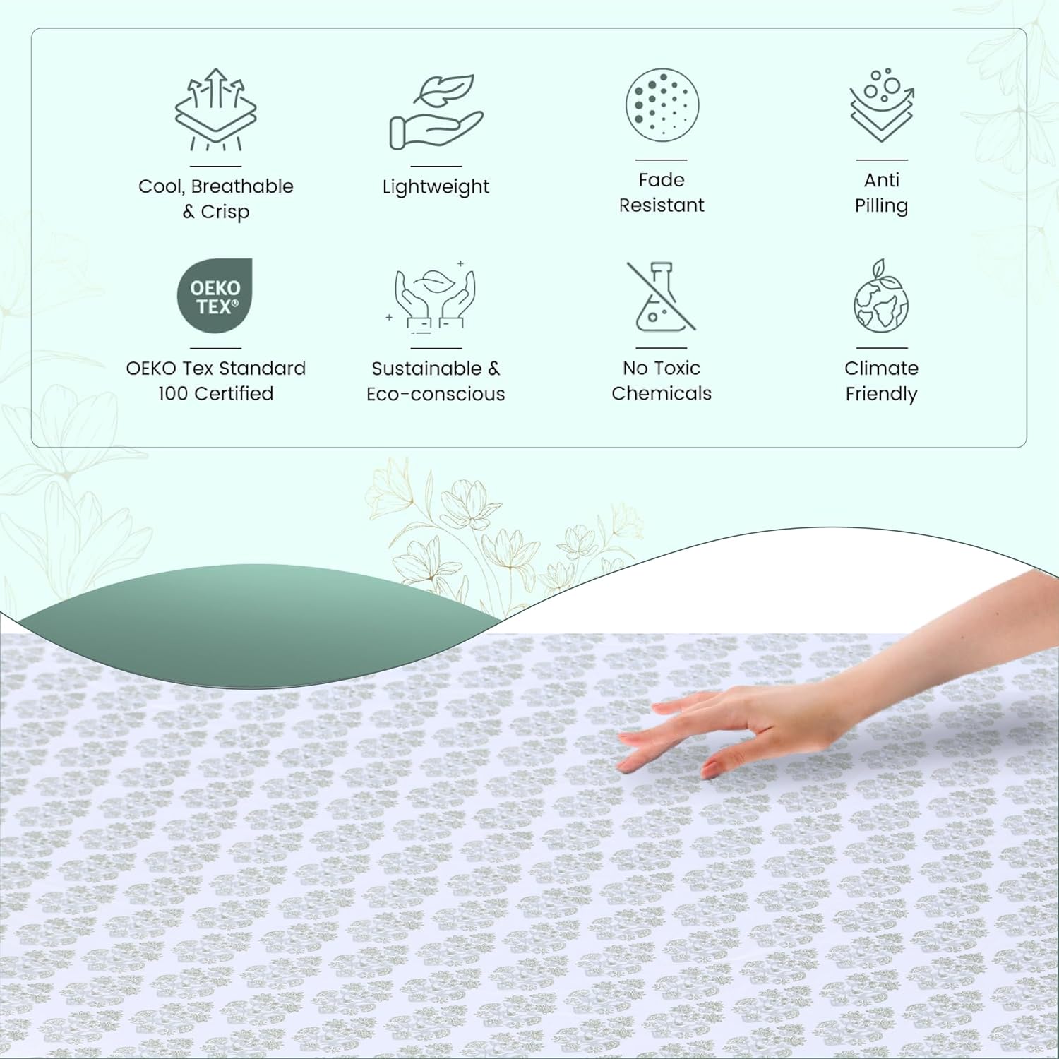 Featherstitchnewyork Feather & Stitch Softest 100% Cotton Sheets, 300 Thread Count Percale Weave Bedding, 16" Deep Pocket, Cooling Sheets,…
