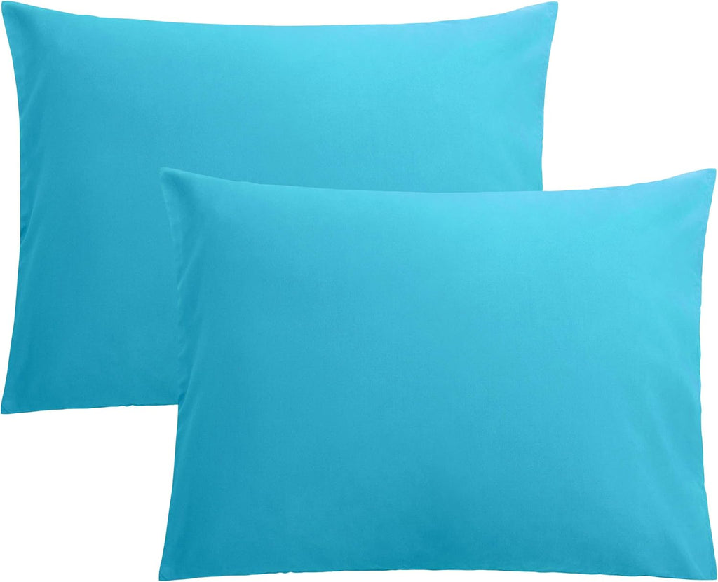 FLXXIE Pillow Cases Standard Size, Soft Microfiber Pillow Covers with Envelope Closure, Wrinkle, Stain Resistant Pillowcases, 2 Piece…
