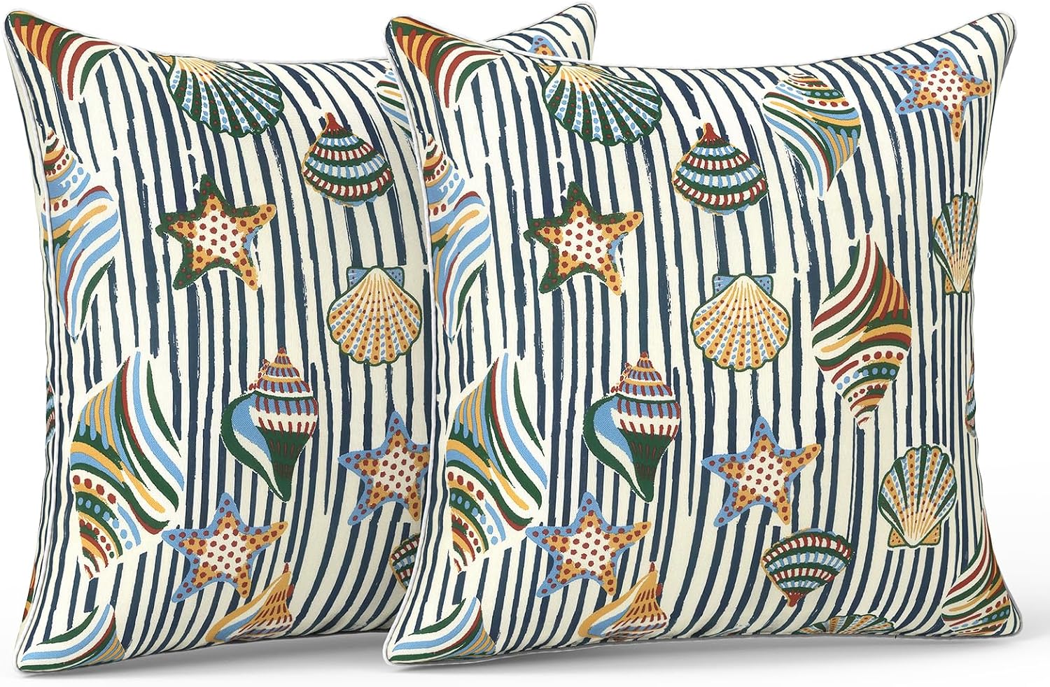 LVTXIII Set of 2 Patio Throw Pillows Covers Waterproof 20x20 Fade Resistant Outdoor Throw Pillow Case, Fluffy Decorative Garden Toss…