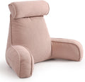 Ailuteie Reading Pillow for Sitting Up in Bed, Bed Rest Backrest Pillow with Arms, Corduroy Back Support Cushion with Side Pockets & Washab…