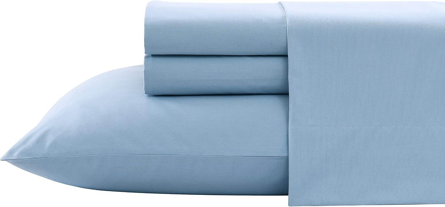 Nautica – Twin Size Sheet Set, Crisp Cotton Percale Bedding with Matching Pillowcase, Lightweight & Breathable Bed Sheets, Deep Pocket, Col…