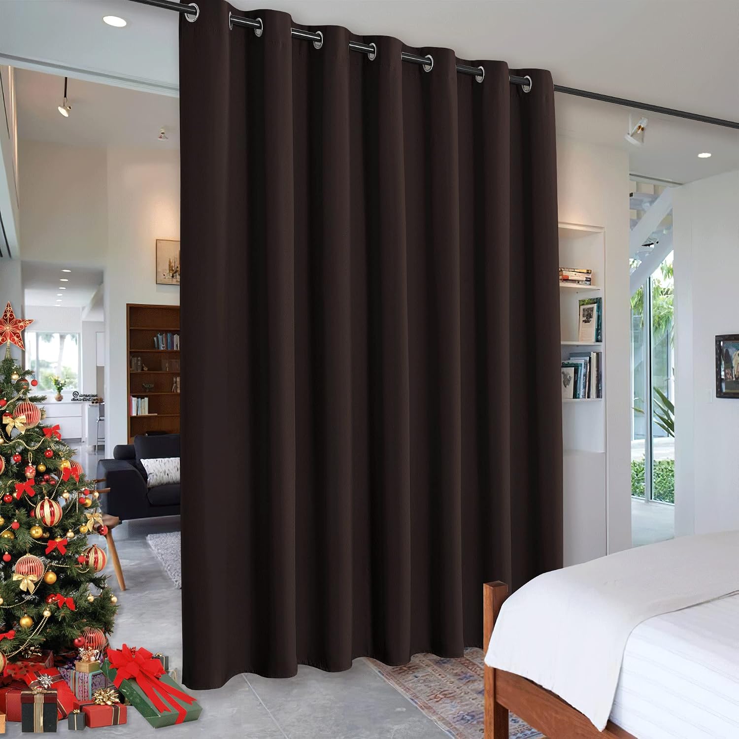 Rybhome RYB Home Room Divider Curtains Total Privacy Screen Thermal Insulated Soundproof Curtains Blinds for Living Room Shared Apartment B…