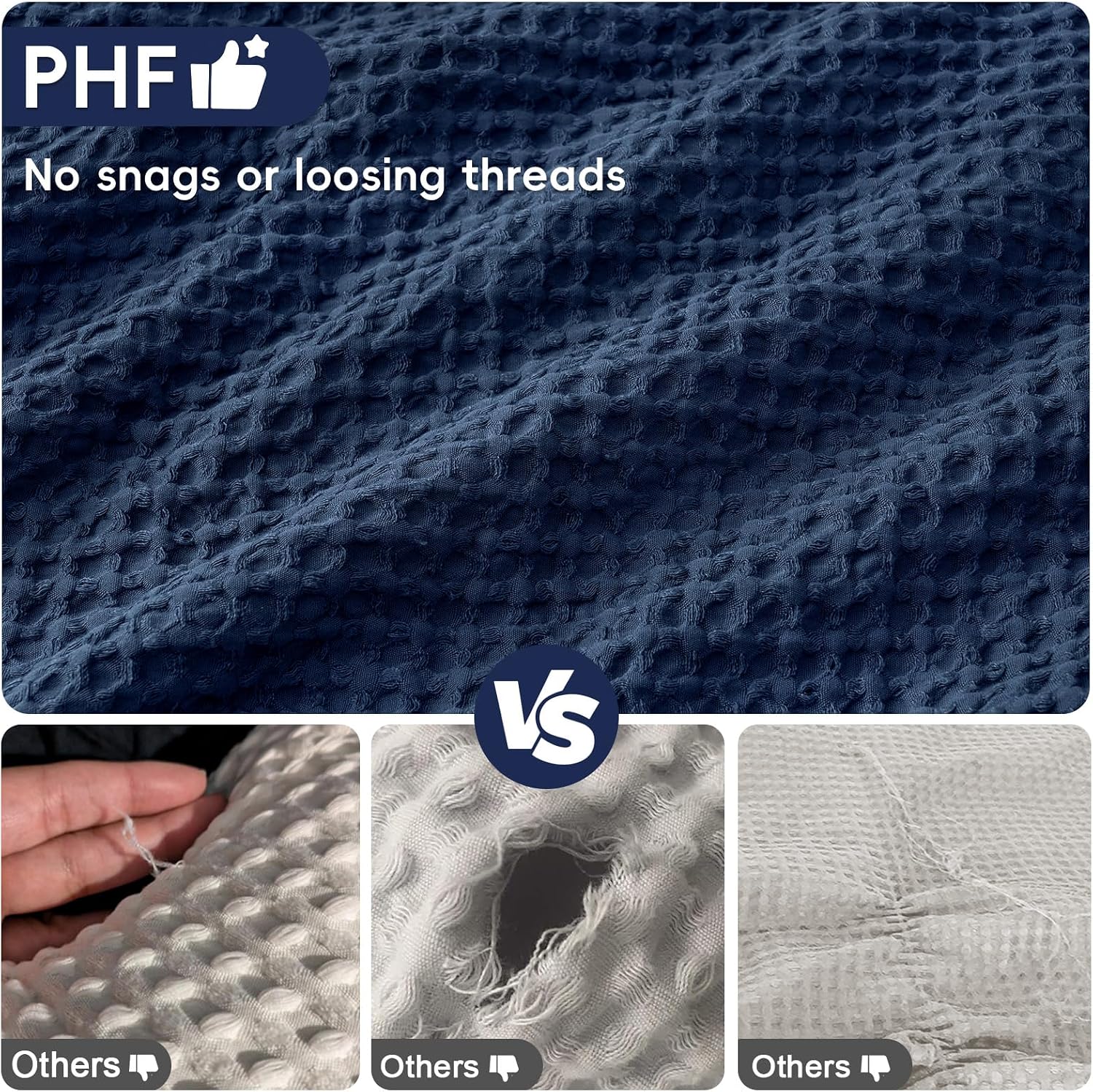 Phf Ultra Soft Waffle Weave Body Pillowcase with Zipper, No Insert, 1Pack 20" x 54" Pillow Sham, Breathable & Skin-Friendly Body Pillow cas…