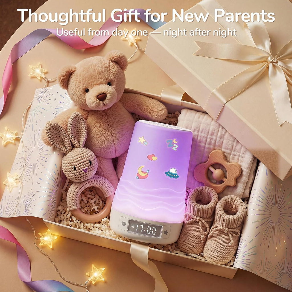 Mewaii White Noise Sound Machine Baby & Adult, 360° RGB Night Light, AI Cry Detection, App Control, 100 Soothing Sounds, Sleep Routine Buil…