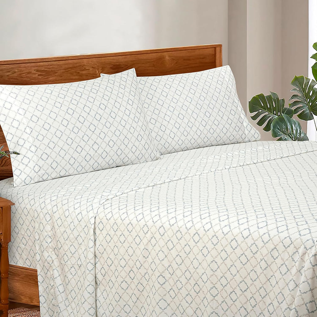 Royalelinens ROYALE LINENS 300 Thread Count 100% Long Staple Combed Cotton Sheet Set - 4 Piece Full Bed Sheets - 1 Fitted, 1 Flat, 2 Pillow…