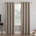 Sun Zero Nordic Theater Grade Extreme 100% Blackout Grommet Curtain Single Panel, 52" x 54", Stone
