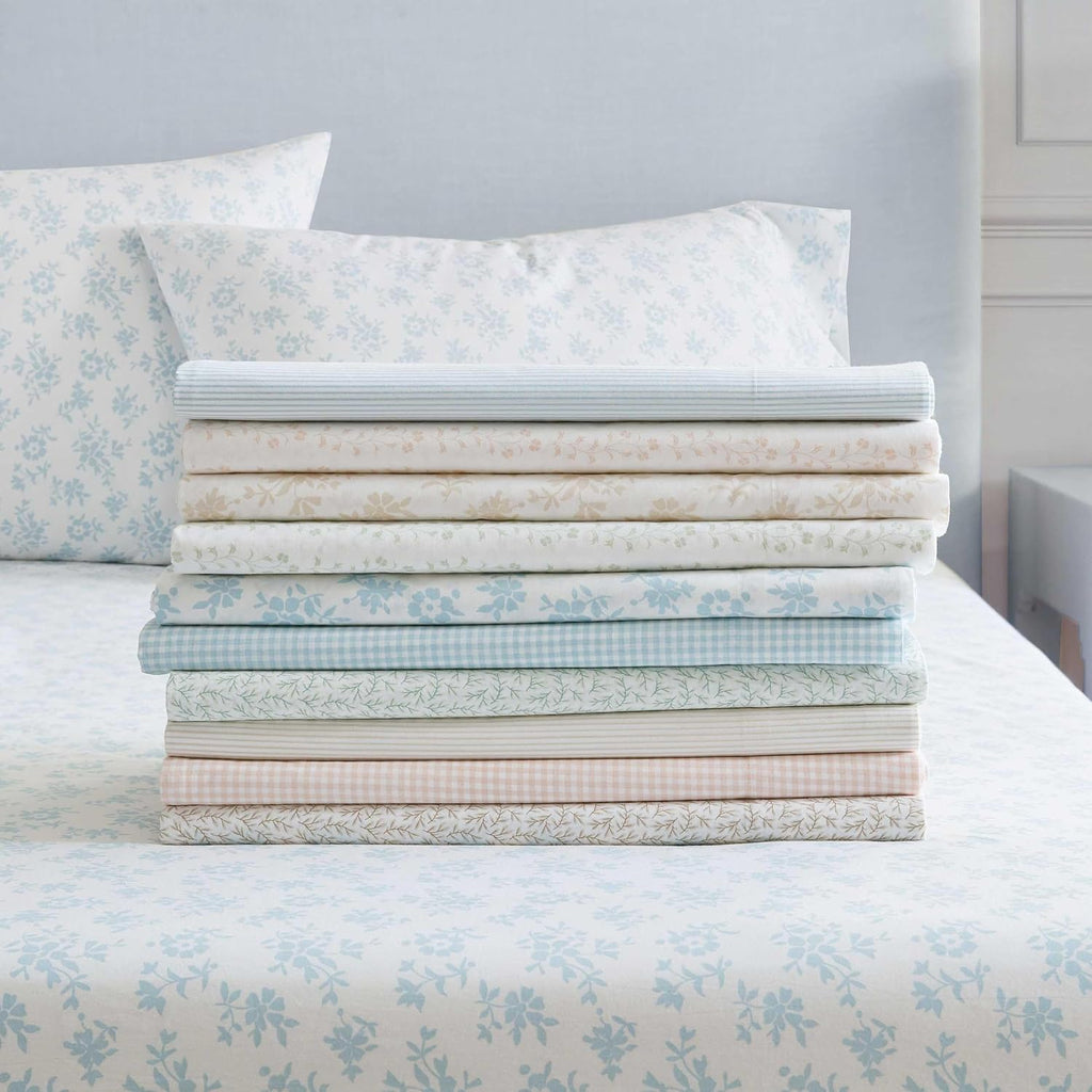 MarthaStewart Martha Stewart - Queen Size Sheets Set, Crisp & Tailored Cooling Sheets w/a Naturally Smooth Cotton Percale Lightweight Feel…