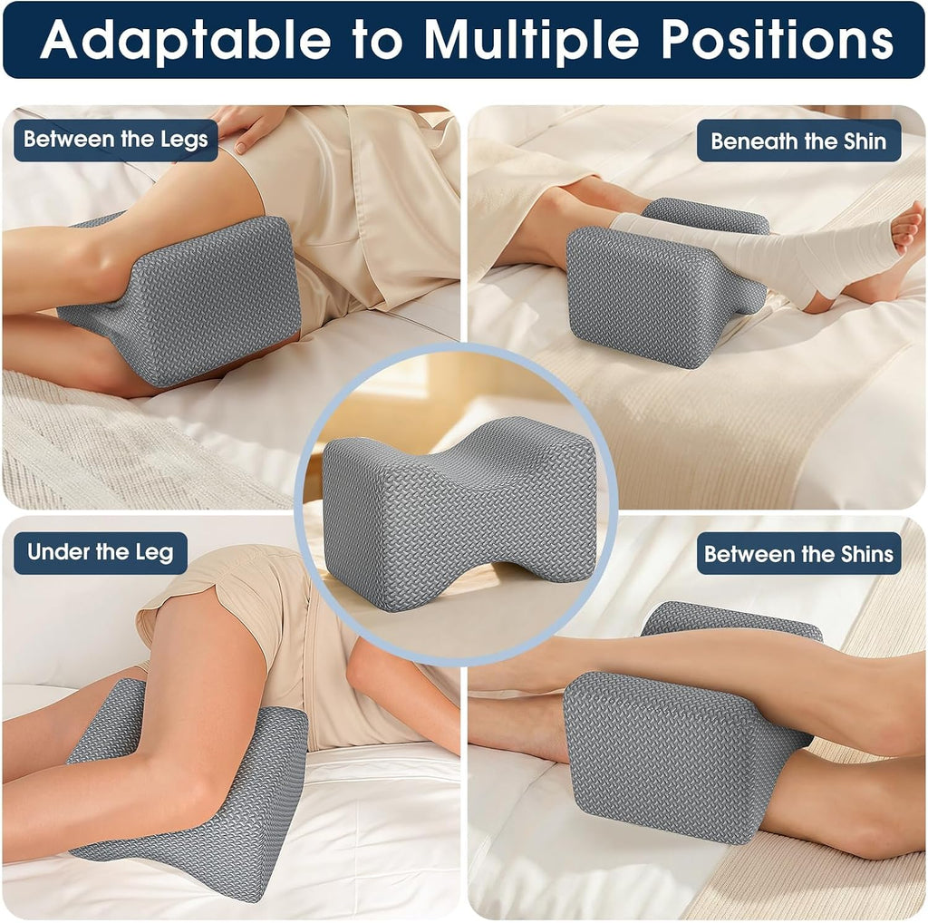 BlissTrends Memory Foam Knee Pillow, Knee Pillow for Side Sleepers, Leg Pillows for Sleeping Blood Circulation, Elevation Pillow for…