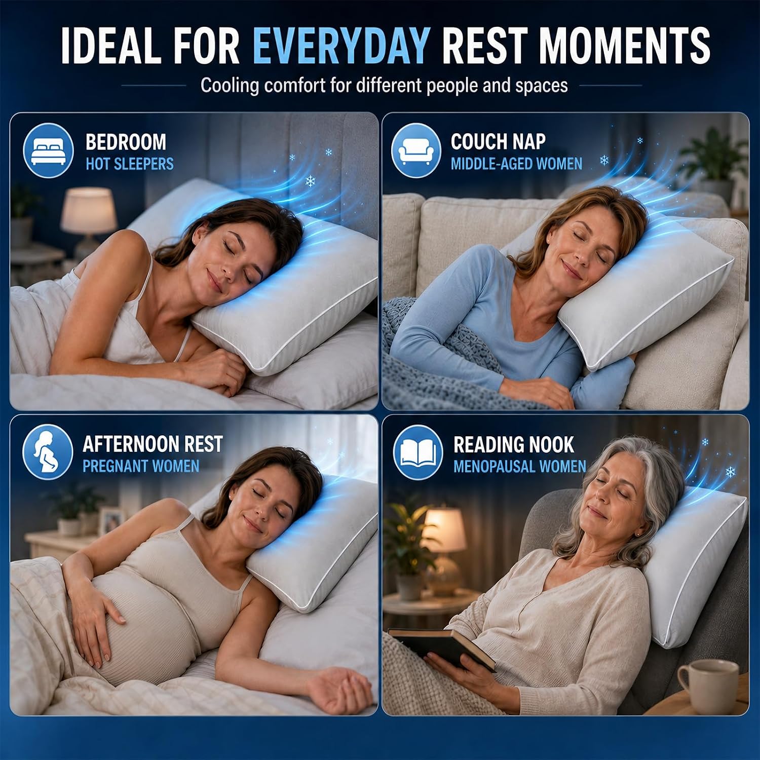 Cieltown Cooling Pillow Cases for Hot-Sleepers: Q-Max ≥0.4 Nylon Spandex Cool-to-Touch for Night Sweats - Waffle Weave for Dry & Com…