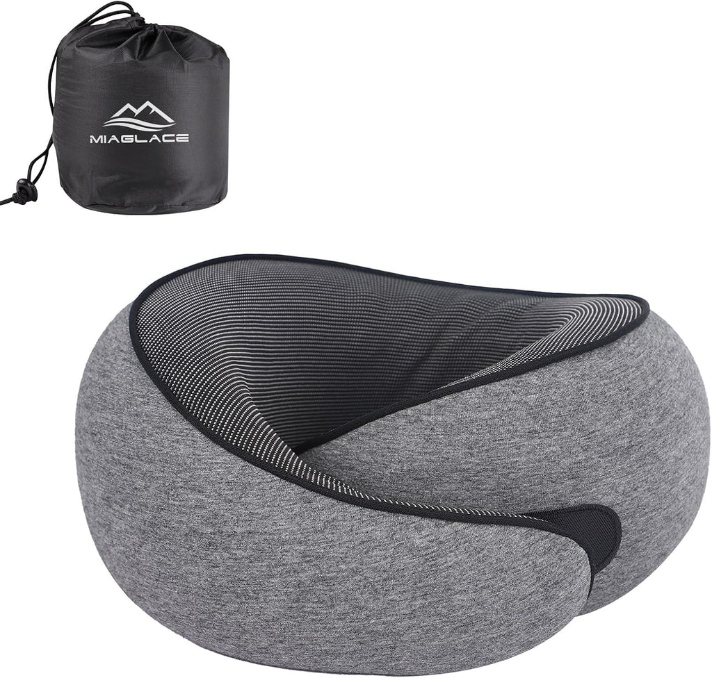 MAX Travel Pillow - High-tech Smart Memory Foam, Breathable Cover Fabric, 360° Ergonomic Support, Easy to Carry in Travel Bag, Ideal…