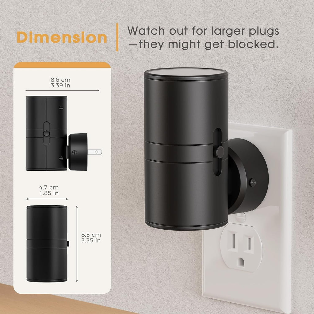WelcometoBriigniteenjoyyourtimehere Briignite Night Lights Plug into Wall, 5CCT LED Night Light Plug in, Dusk to Dawn Sensor, 330° Swivel P…