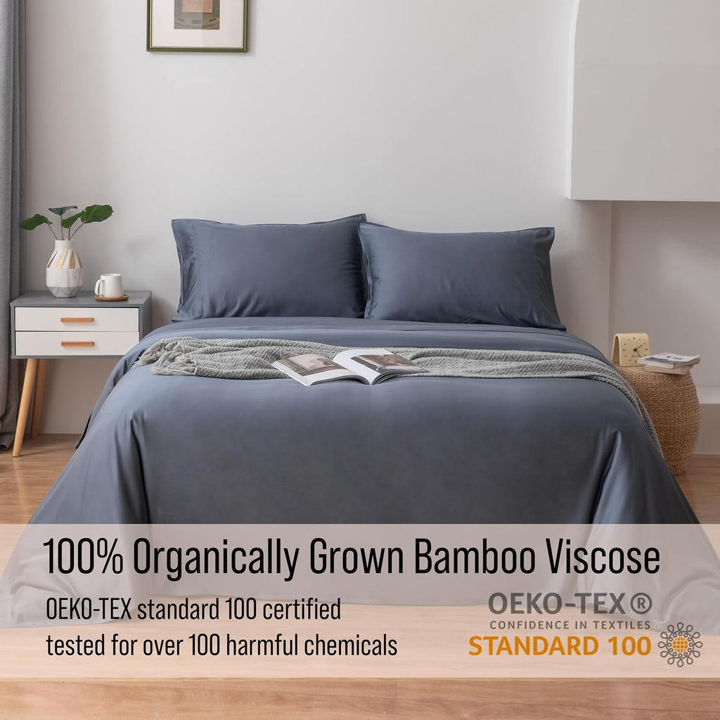 Bella Coterie Luxury Bamboo Viscose Twin Size Sheet Set | 100% Organically Grown | Ultra Soft | Cooling for Hot Sleepers | 18" Deep…