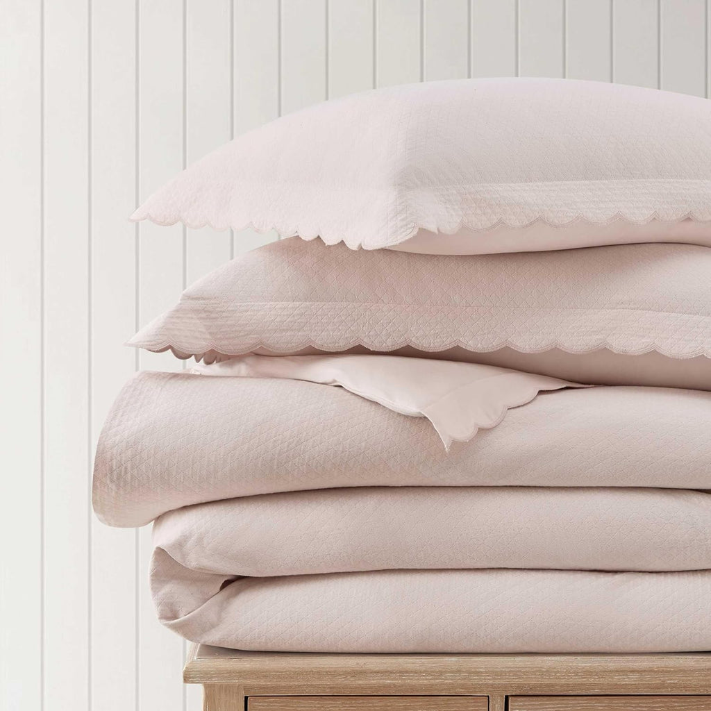 MarthaStewart Martha Stewart - King Duvet Cover Set, 100% Soft Cotton Blend Bedding, Corner Ties & Button Closure, 3 Piece Bed Set with Mat…