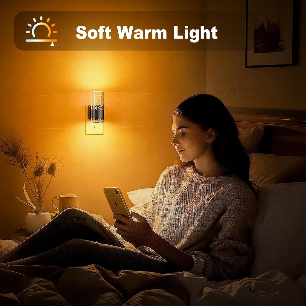 JandCase Night Light, Automatic Night Lights Plug into Wall, Dimmable LED Night Light with Adjustable Brightness, Night Lights Plug in…