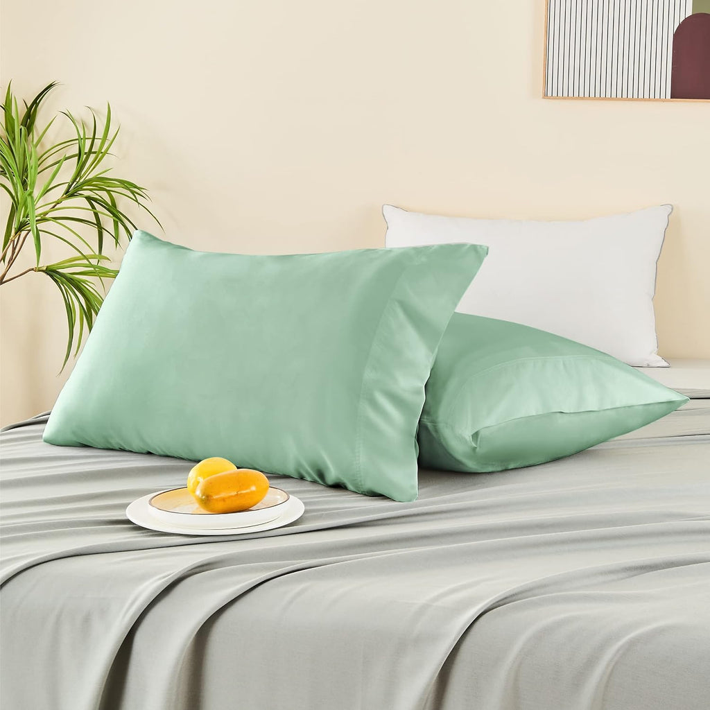Bedelite King Size Pillow Cases Set of 2, Rayon Derived from Bamboo, Cooling Pillow Cases for Hot Sleepers & Night Sweats, Breathable and S…