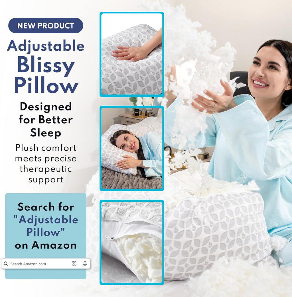 Blissy Silk Pillowcase - 100% Pure Mulberry Silk - 22 Momme 6A High-Grade Fibers - Silk Pillow Cover for Hair & Skin - Regular, Queen &…