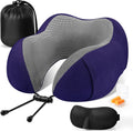 CloudBliss Travel Pillow Premium Memory Foam, Comfortable & Supportive Neck Pillow, Sleeping Neck Pillows for Travel, Airplane Pillow for…