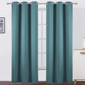 Lemomo Sea Teal Thermal Blackout Curtains/42 x 95 Inch/Set of 2 Panels Room Darkening Curtains for Bedroom 95 Inch silver
