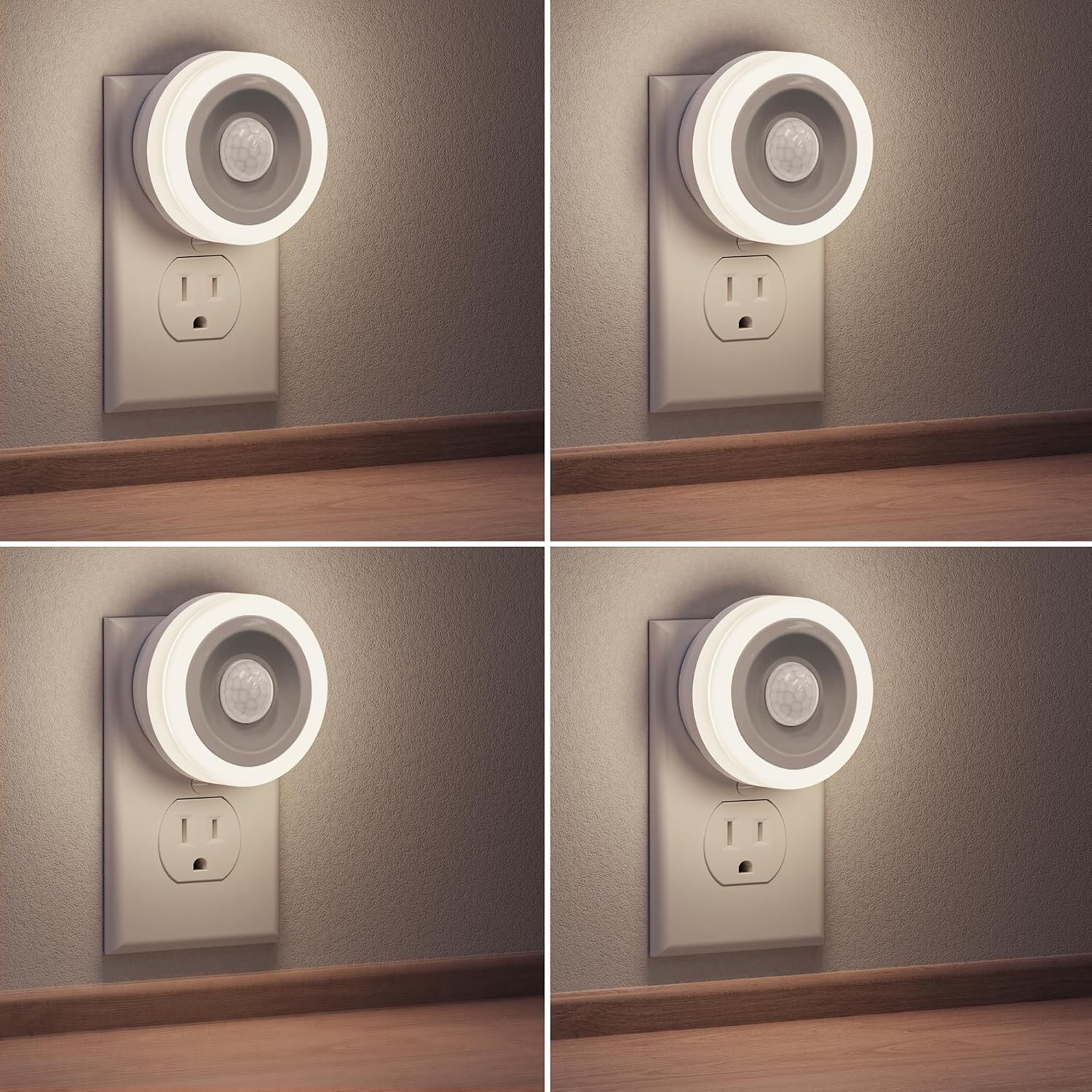 Briignite Motion Sensor Night Light, 4 Pack, Night Lights Plug into Wall, Auto On/Off Motion Activation Nightlight, Energy-Saving 0.6W…
