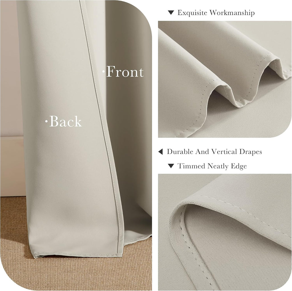 Ponydance PONY DANCE Short Black Out Curtain Panels for Basement, Small Curtains for Bathroom, Thermal Insulated Tiers for Basement, 34x30…