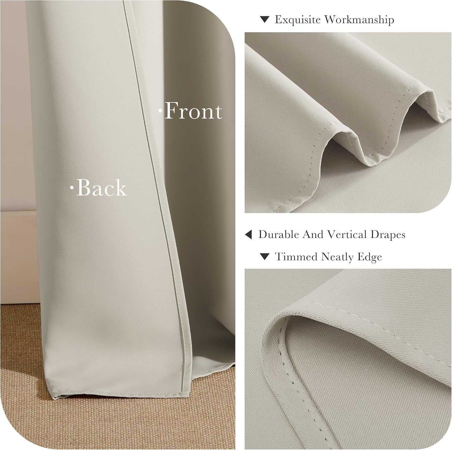 Ponydance PONY DANCE Short Black Out Curtain Panels for Basement, Small Curtains for Bathroom, Thermal Insulated Tiers for Basement, 34x30…