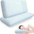 CushyOasis Memory Foam Pillows for Side, Back and Stomach Sleepers, Set of 2, Bed Pillow with Washable Cover and Breathable Mesh, Bed Pillo…