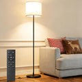 Keepsmile Dimmable Floor Lamps for LivingRoom with 12W LED Bulb, Foot Switch, Remote Custom Color Temperature Floor Light, Linen Shade…