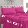 MocassiLuxuryBedding Mocassi Twin Size 4-Piece Bed Sheet Set - 1800 Hotel Quality Microfiber 18-24 Inches Extra Deep Pocket Fitted Sheet- L…