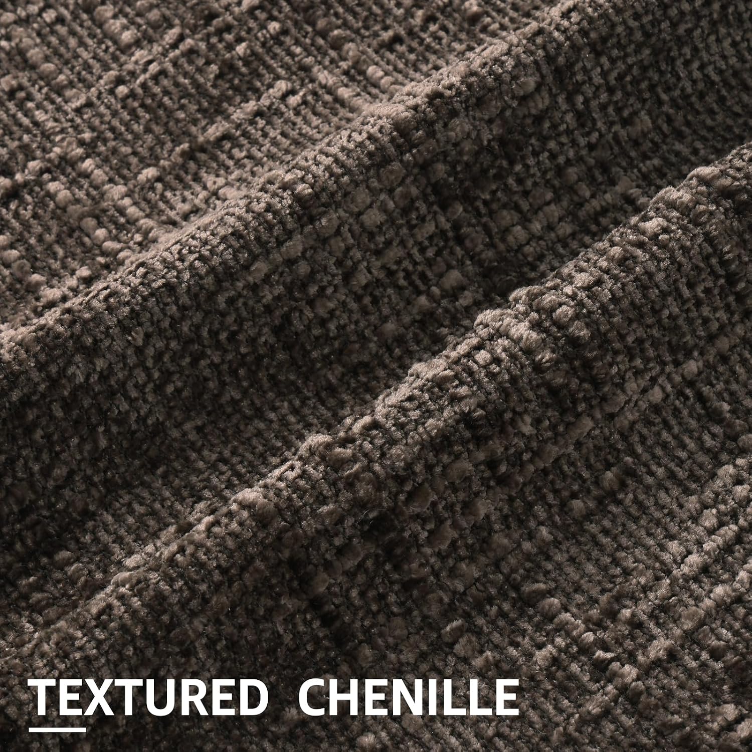 decorUhome Dark Brown Chenille Euro Sham Throw Pillow Covers 26x26 Set of 2 Textured Soft Cozy Slubby Couch Pillow Covers Modern Farmhouse…