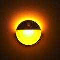 YUNLEX 2 Pack Amber Night Light, Battery Operated Night Light, 2.6" Small Sticky Lights, Dimming, 3 Light Modes, Motion Sensor Lights for…