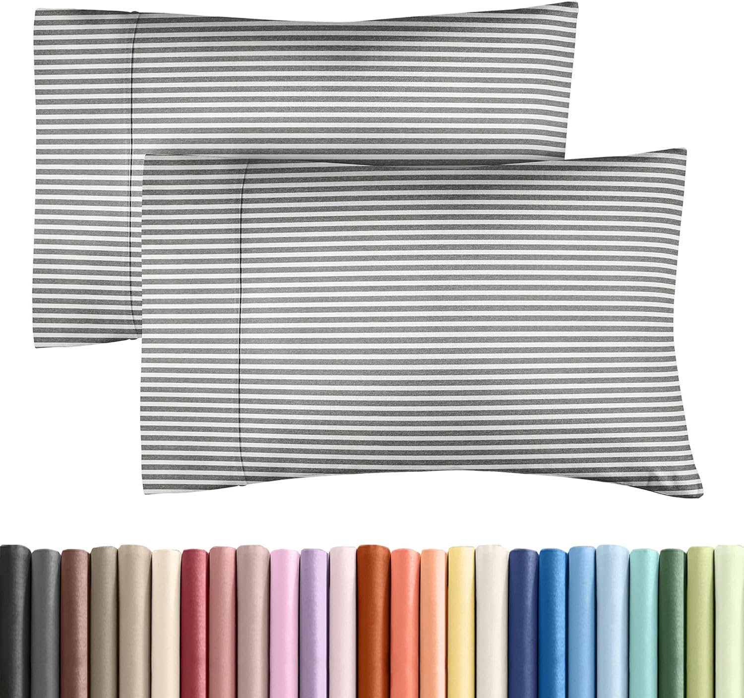 King Pillow Cases Set of 2 - Ultra Soft Hotel Quality Pillowcase Covers - Comfy, Cozy & Wrinkle Free - Shrinkage and Fade Resistant…
