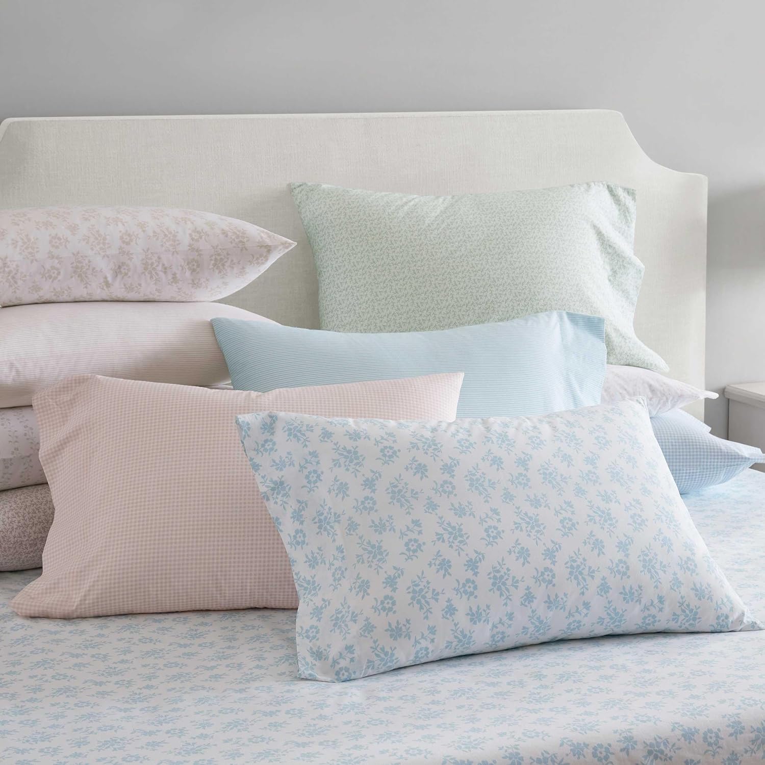 MarthaStewart Martha Stewart - Queen Size Sheets Set, Crisp & Tailored Cooling Sheets w/a Naturally Smooth Cotton Percale Lightweight Feel…
