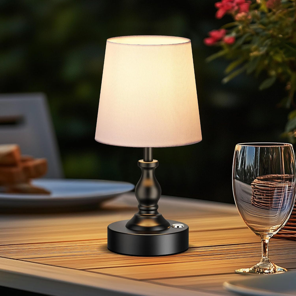 PARTPHONER Mini Cordless LED Table Lamp, 5200mAh Rechargeable Battery Operated Lamp, 3-Level Brightness, Touch Dimmable Desk Lamp…