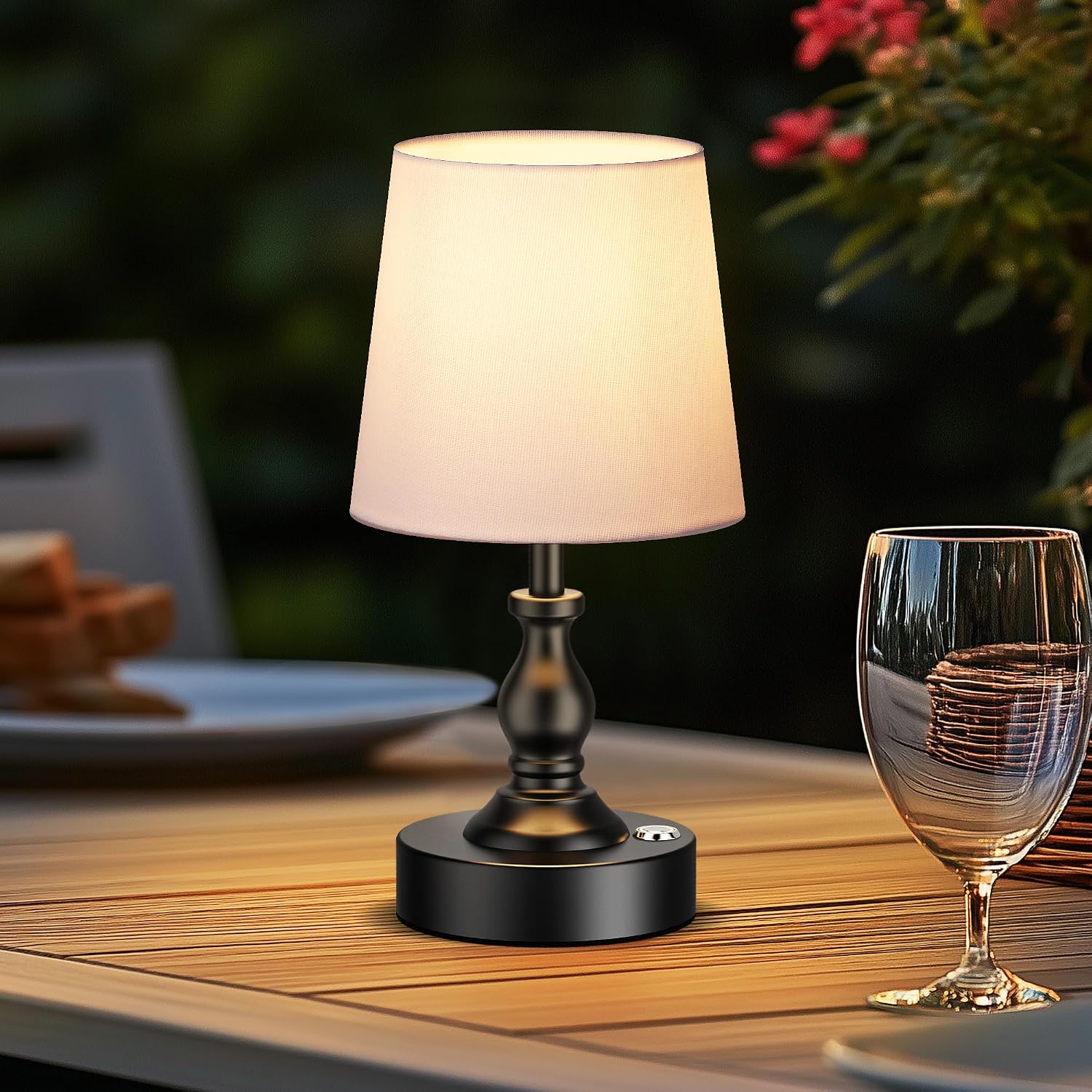PARTPHONER Mini Cordless LED Table Lamp, 5200mAh Rechargeable Battery Operated Lamp, 3-Level Brightness, Touch Dimmable Desk Lamp…