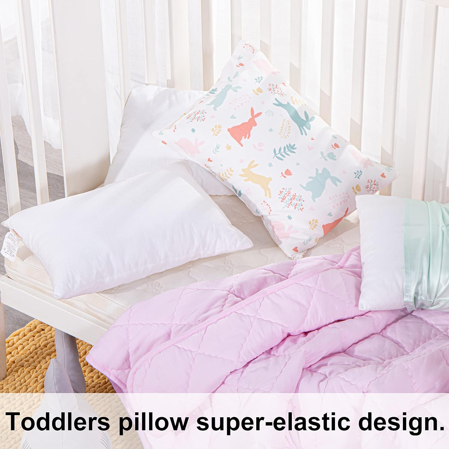 Ntbay 2 Pack Cotton Down Alternative 13x18 Pillows, Machine Washable - Soft and Breathable Travel Small Pillows for Sleeping, Ideal for Day…