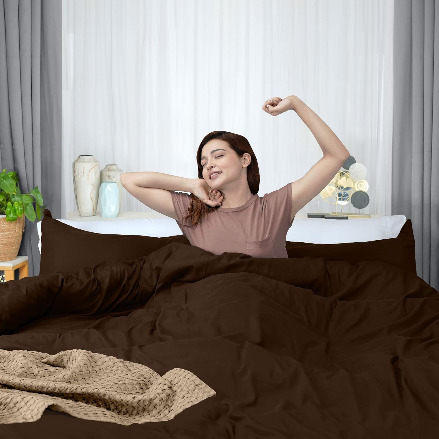 Utopia Bedding Duvet Cover Queen Size - 3 Piece with Zipper Closure - 1 Comforter Cover 90X90 Inches & 2 Pillow Shams 20X26 Inches…