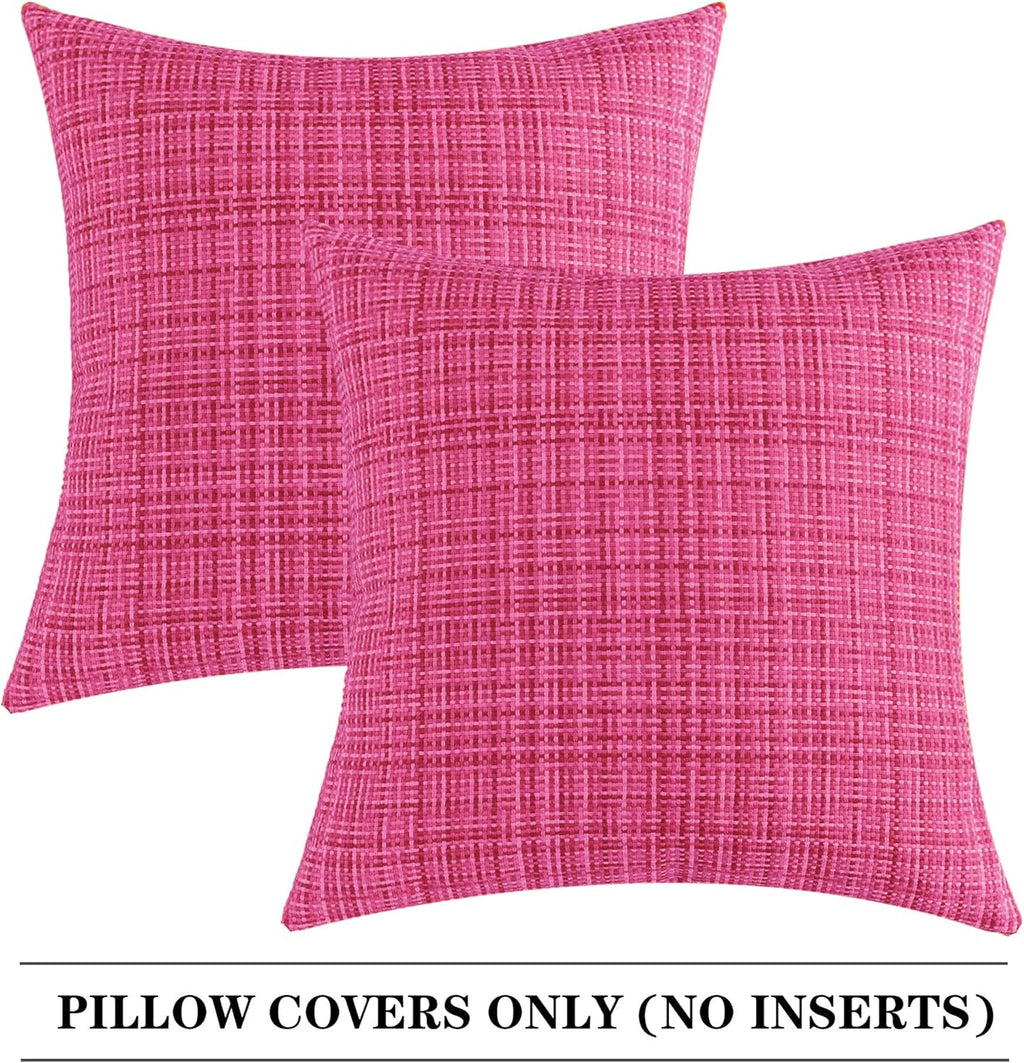 Kevin Textile Pack of 2 Decorative Outdoor Waterproof Throw Pillow Covers Lumbar Pillowcases Modern Cushion Cases for Patio Couch Bench…