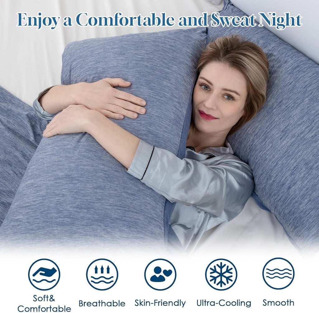 Choshome Cooling Pillow Cases Zipper Pillow Covers Q-Max > 0.45 Zippered Pillowcases for Hot Sleepers, Soft, Breathable, Skin-Friendly, 2 P…